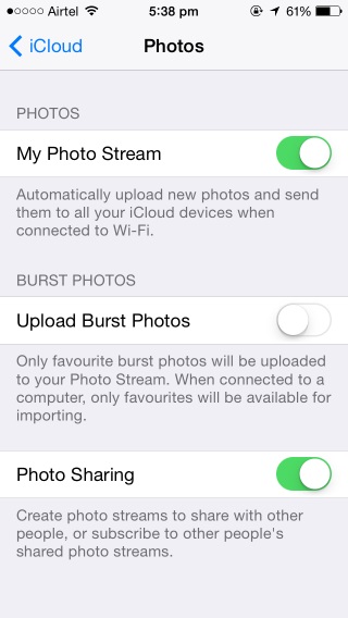 Back up iPhone photos with iCloud