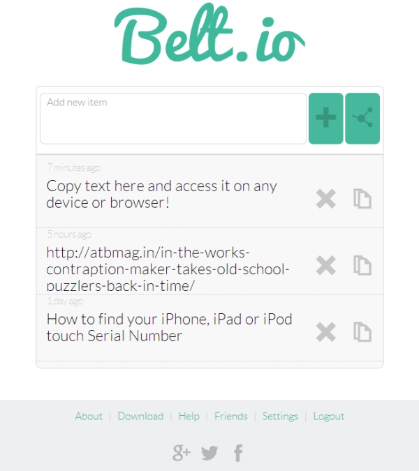 Belt lets you sync text between your desktop browser and mobile devices easily