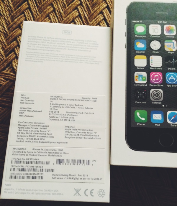 Find your iOS device's serial number on its packaging
