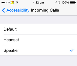 Incoming Calls to Speaker or Headset