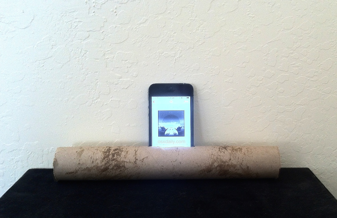 DIY iPhone Speakers using Paper towell roll