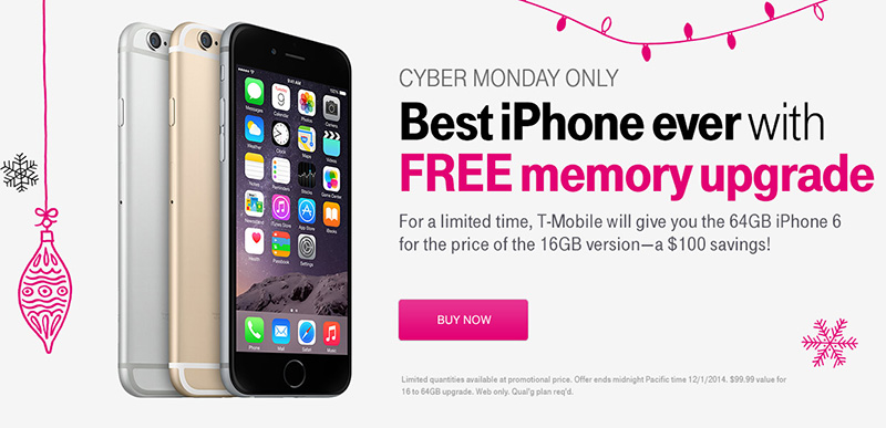 T-Mobile Cyber Monday iPhone deals