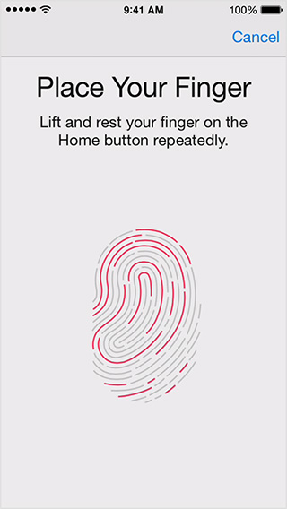 Set up touch ID