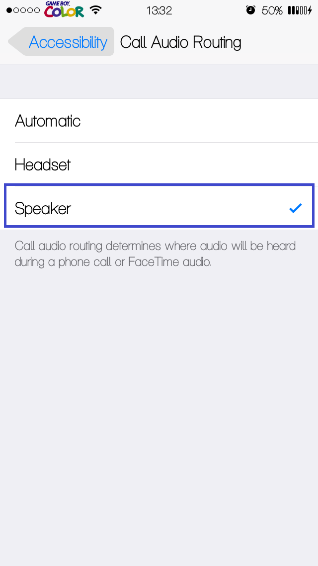 How to set iPhone speaker as default for calls