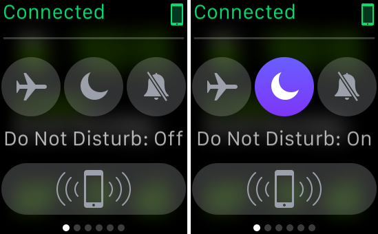 Apple Watch Settings glance - Do not disturb