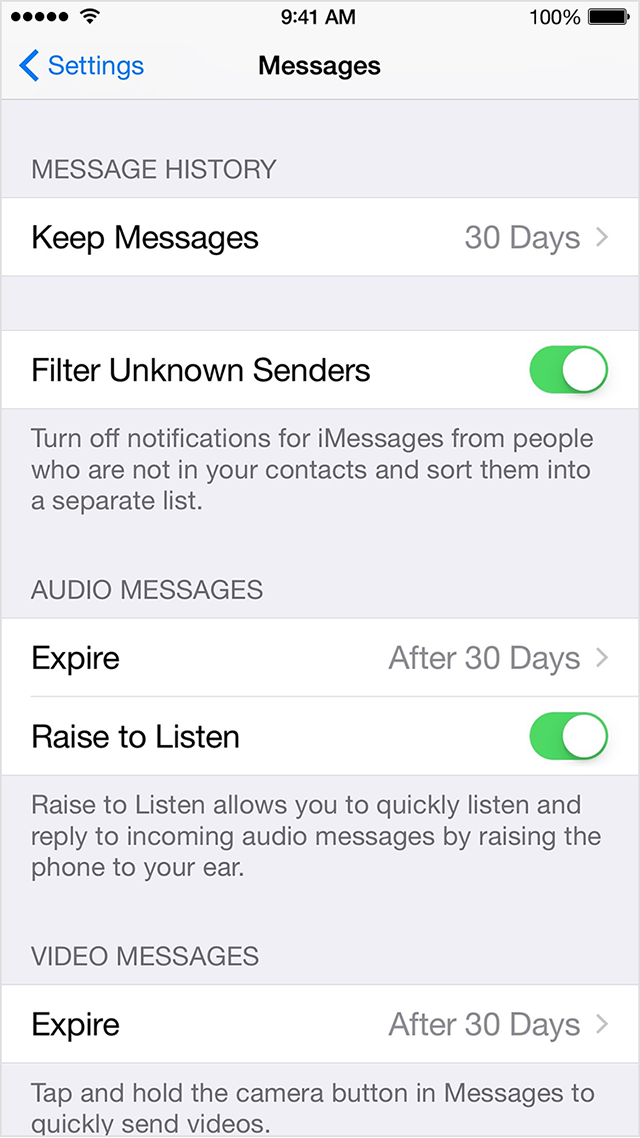 Messages - Filter