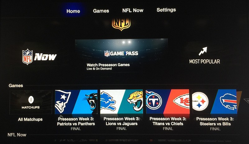 NFL Apple TV channel