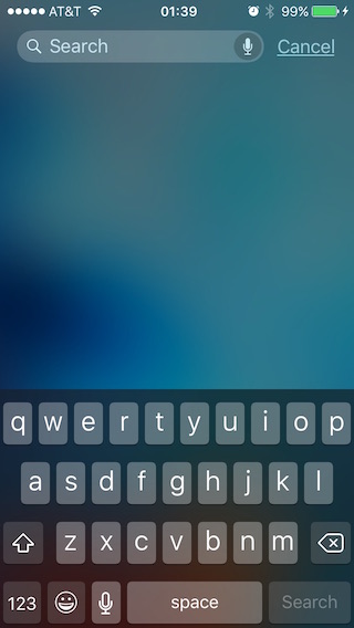 Search - iOS 9