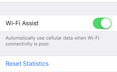 Wi-Fi assist feature