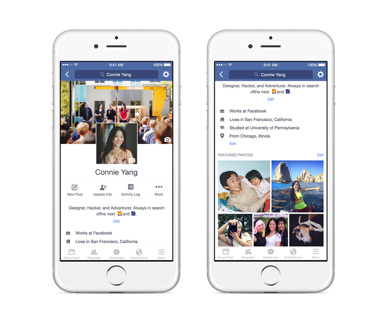 Facebook's new mobile profiles