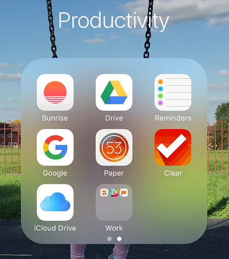 Nested folders in iOS 9
