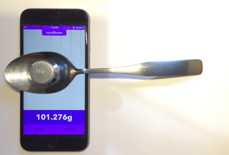Gravity app for weighing on iPhone 6s