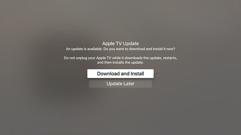 tvOS software update for Apple TV - Download and Install