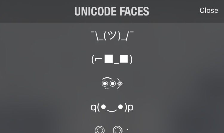 Unicode-Faces