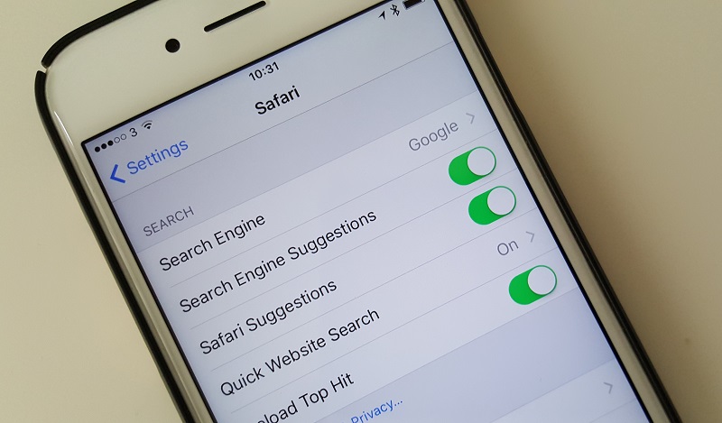 Safari Suggestions in iOS 9