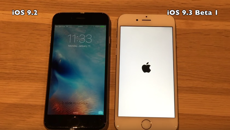 iPhone 6 iOS 9.3 vs. iOS 9.2