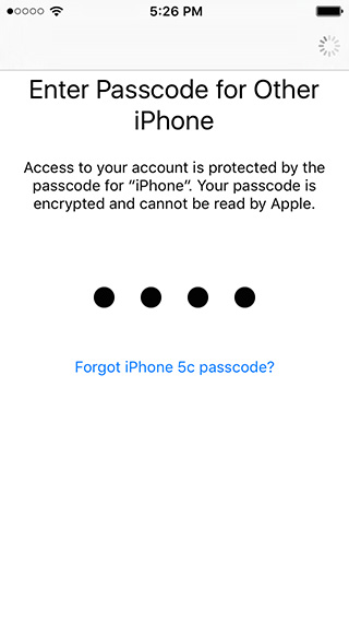 iOS 9.3 iCloud Passcode encryption