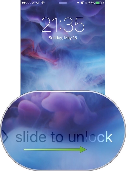 Slide to unlock