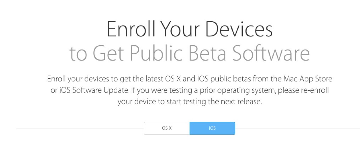 Apple beta program