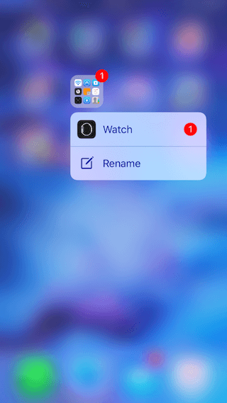 folder 3d touch