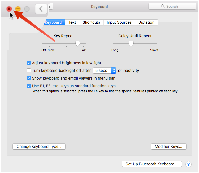 Close the System Preferences dialog box.