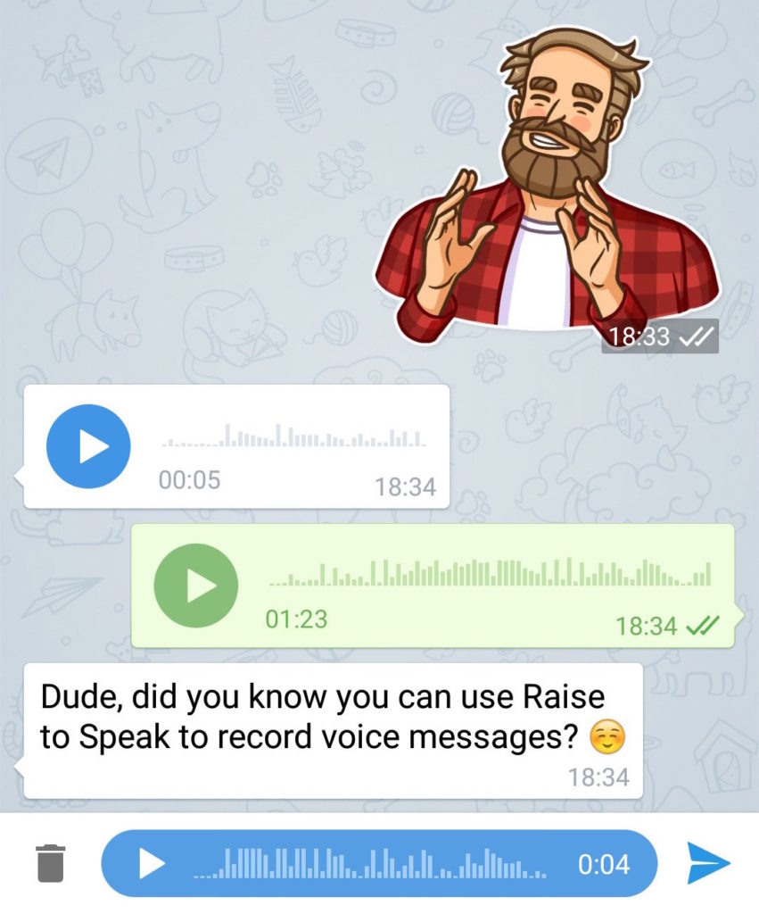 telegram voice record