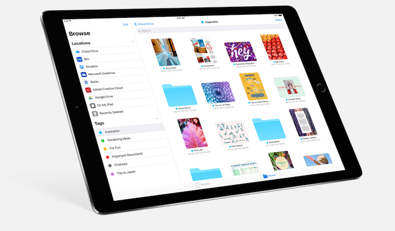 iOS 11 iPad Files app