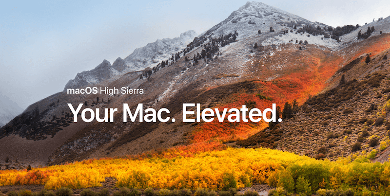 macOS High Sierra title headline