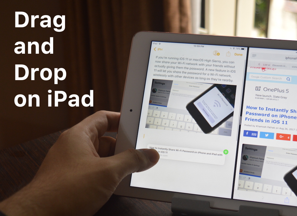 iOS 11 Drag and Drop iPad Featured