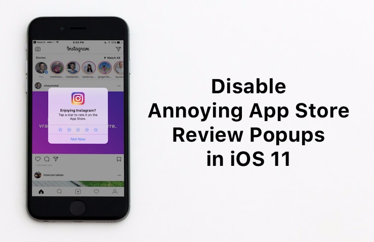 Disable App Store Popups iOS 11