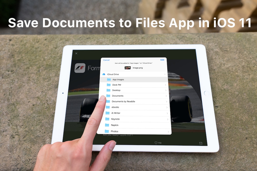 Save to Files iOS 11
