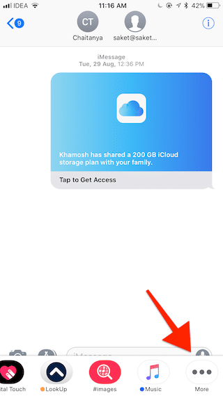 iOS 11 iMessage App Drawer 2