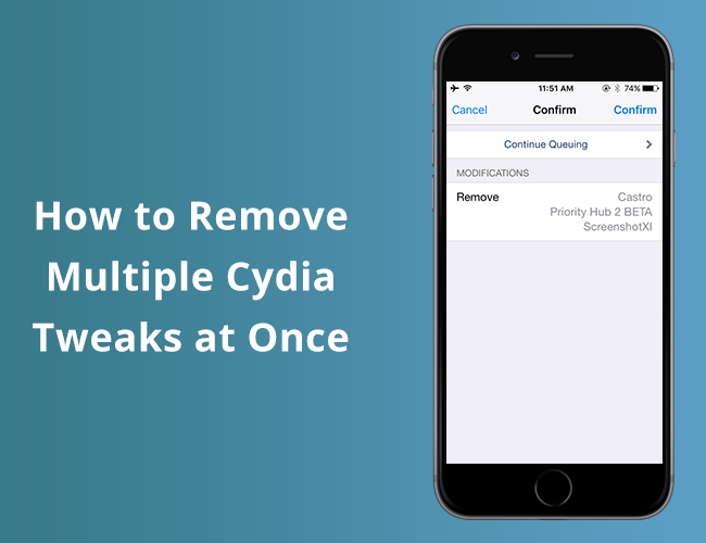 how to remove multiple cydia tweaks at once