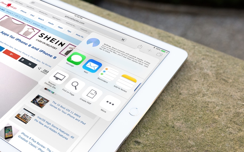 iOS 11 Safari Create PDF