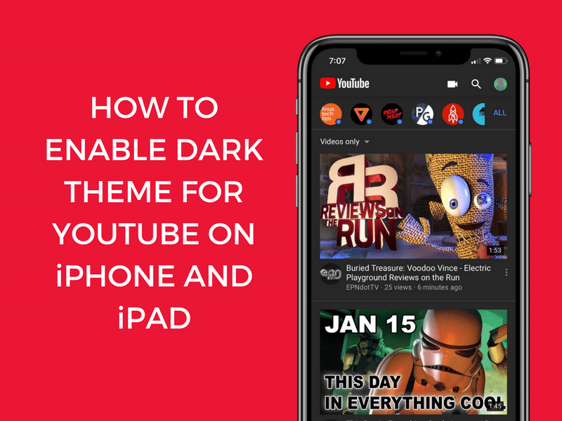 YouTube iPhone Dark Mode 6