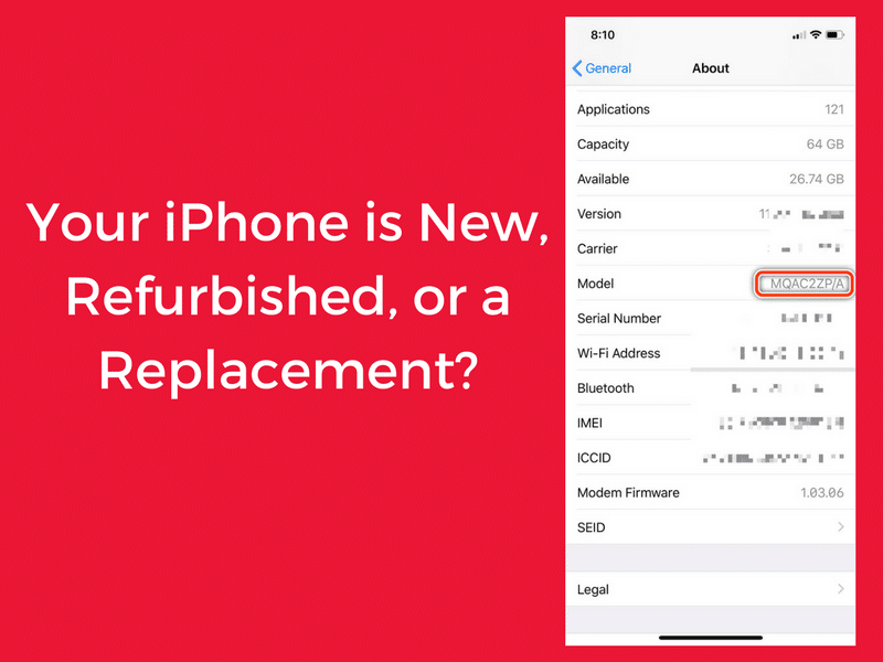 Your iPhone is New, Refurbished, or a Replacement?