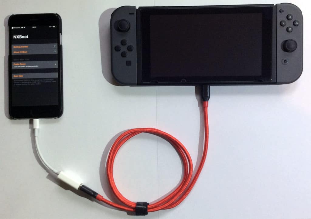 NXBoot on Nintendo Switching using iPhone