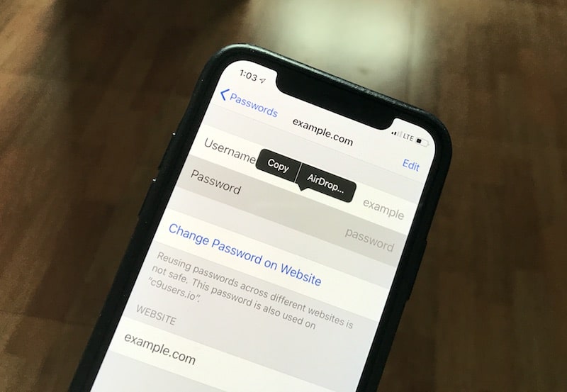 iOS 12 Share Password AirDrop Featured
