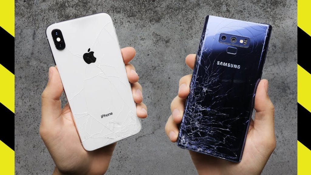 iPhone XS vs Galaxy Note 9 Drop Test