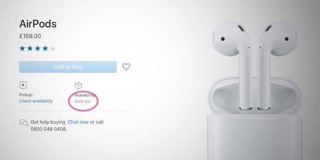 AirPods go out of stock in Europe's online Apple stores