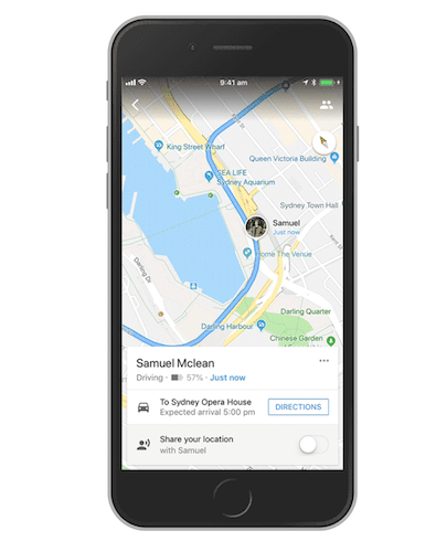 Google Maps for iOS gains real-time ETA and journey sharing