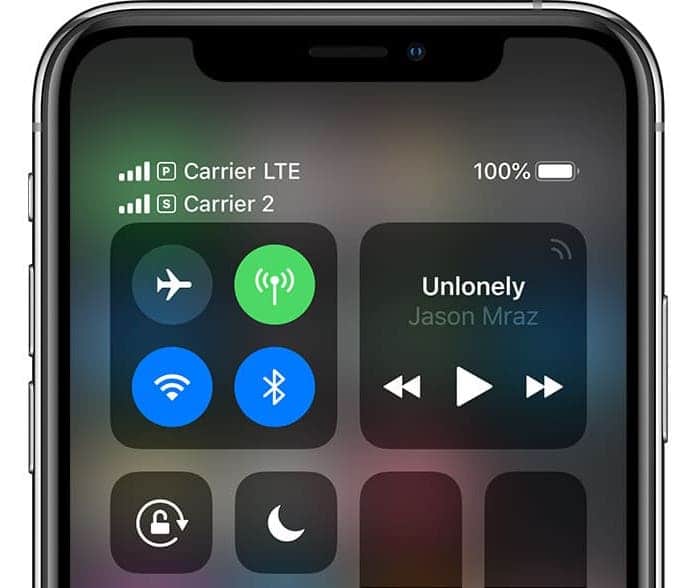 Check iPhone XS Max Battery Percentage