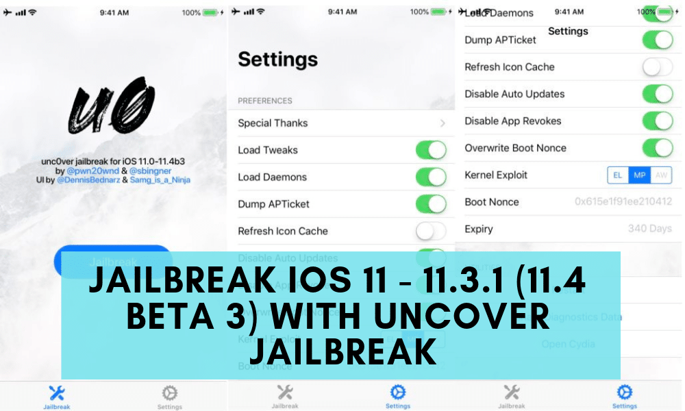 Jailbreak iOS 11 - iOS 11.3.1 (iOS 11.4 beta 3) with Unc0ver Jailbreak
