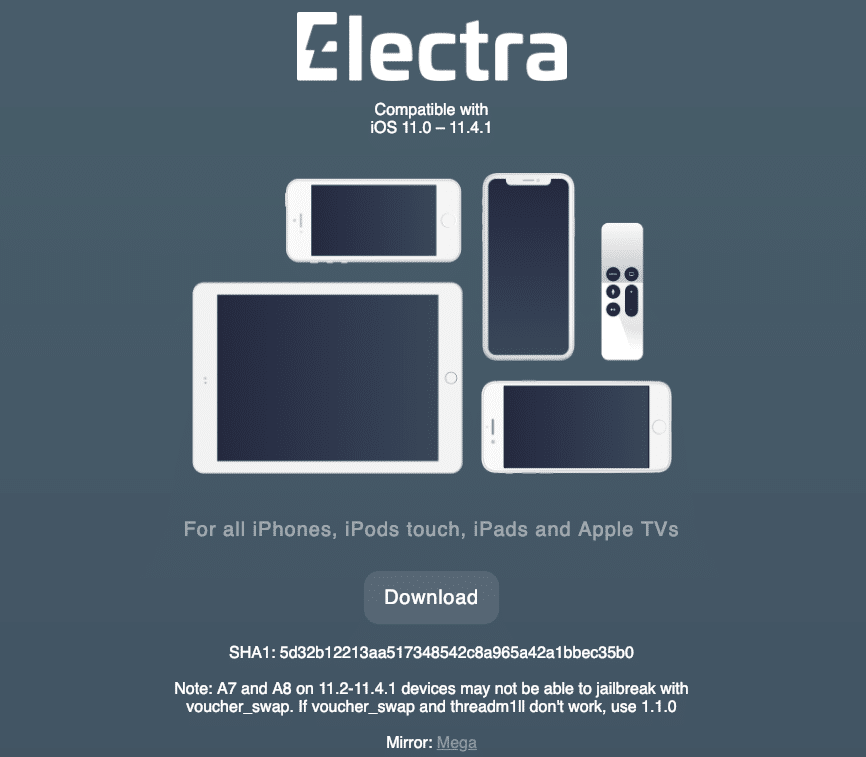 Electra 1.2.0 Jailbreak for iOS 11.4.1 - iOS 11
