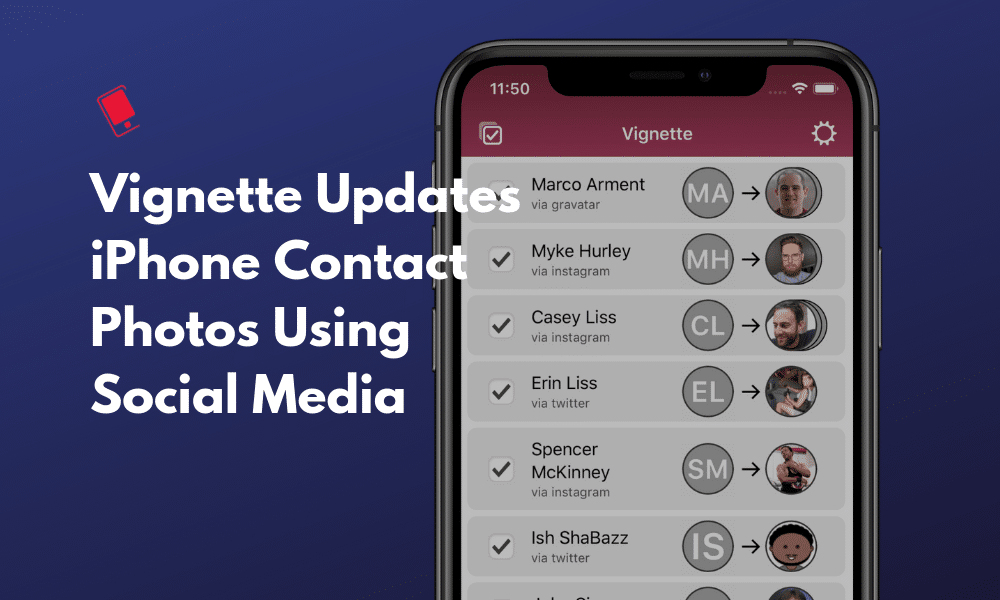Vignette Update iPhone Contact Photos Social Media featured
