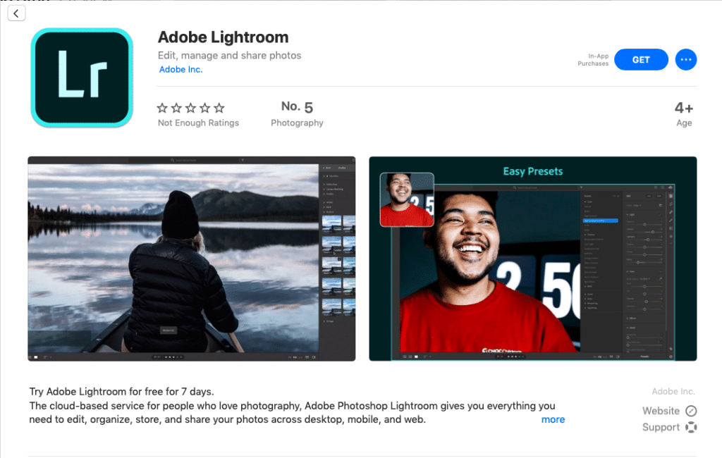 Adobe Lightroom Mac App Store