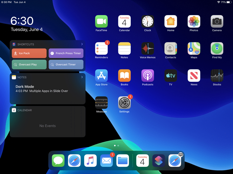 iPadOS New Home Screen