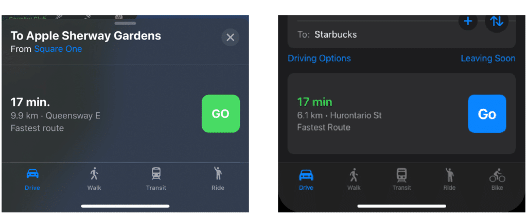 Apple Maps UI Concept - Go Button