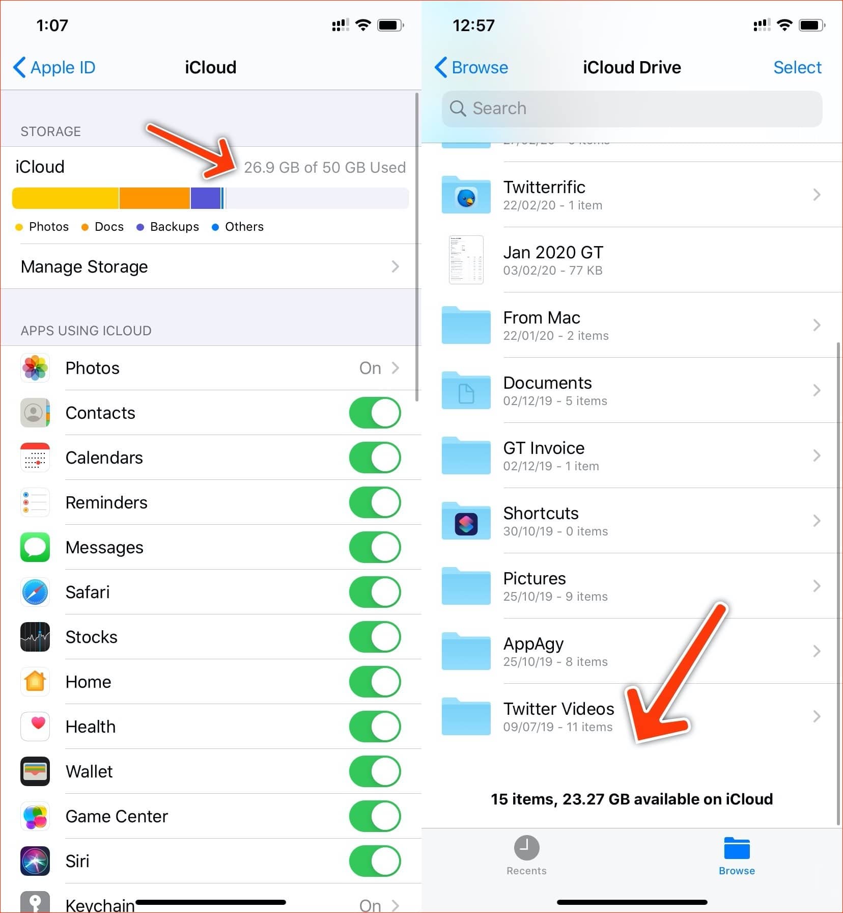 how to free icloud storage space