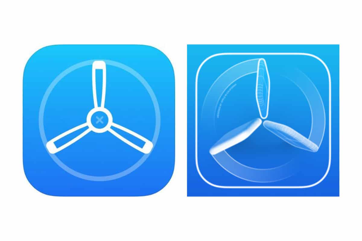 Apple TestFlight app old and new icon comparison